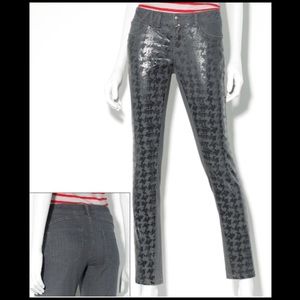 Vera Wang Grey Houndstooth Skinny Jeans Gray Juniors